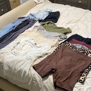 Huge lot of maternity clothes (fits size sm/med)